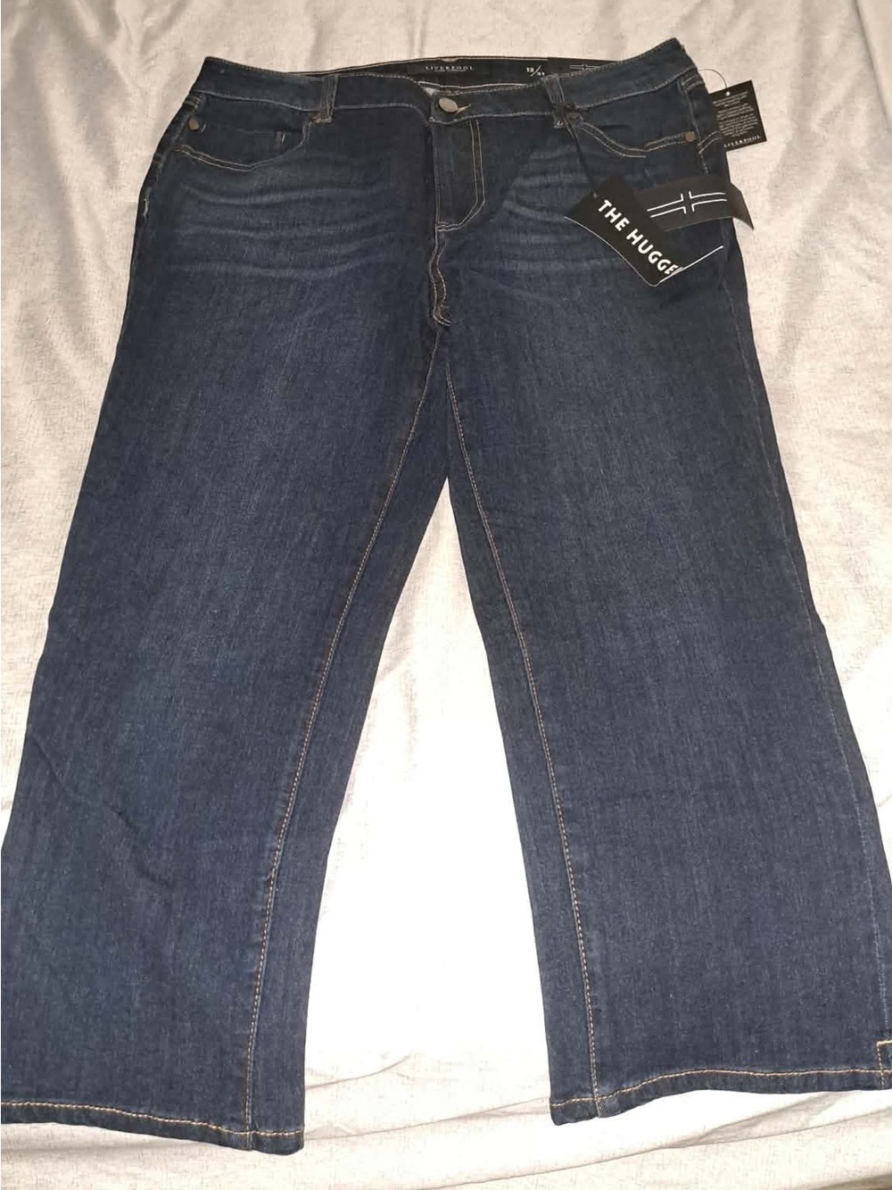 Liverpool Jeans Company Women’s Cropped Ankle Jeans - Dark Blue